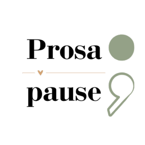 Prosa Pause Schriftzug mit Semikolon